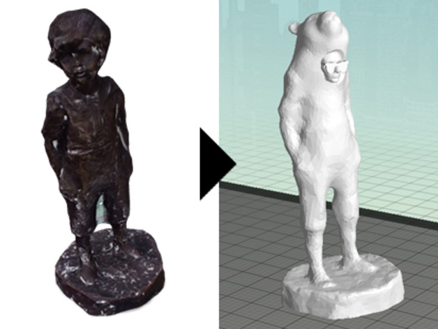 熊孩子雕塑 雕塑 青铜 修改 3d打印模型 艺术时尚模型 123dcatch autodesk 艾玛 黑客 希奥里尔