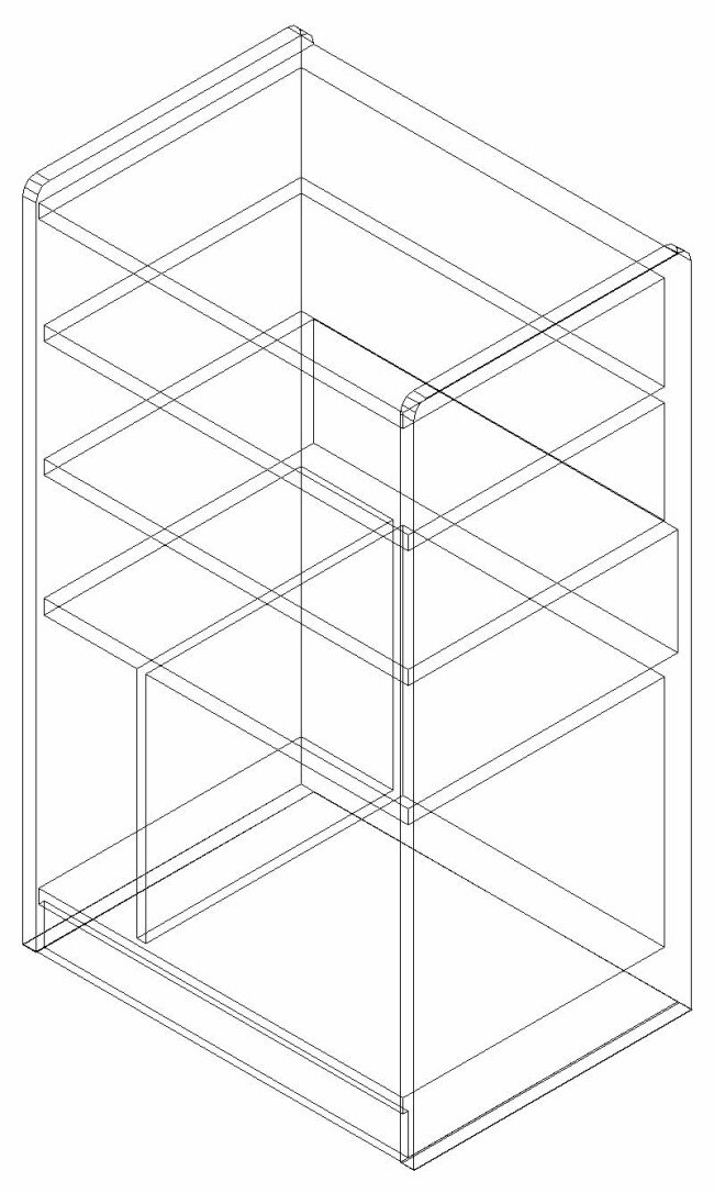 多层 立式 柜子 3d cad 家装 立体 模型 三维 饰品 室内 装饰 装修 cad素材