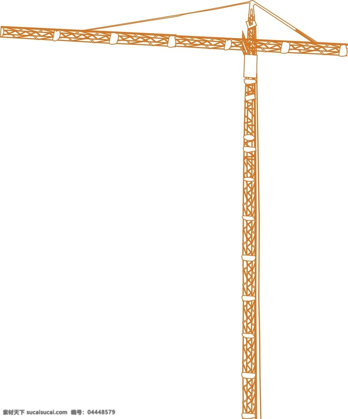 塔吊 塔机 塔式起重机 橙色 施工 建设施工 分层