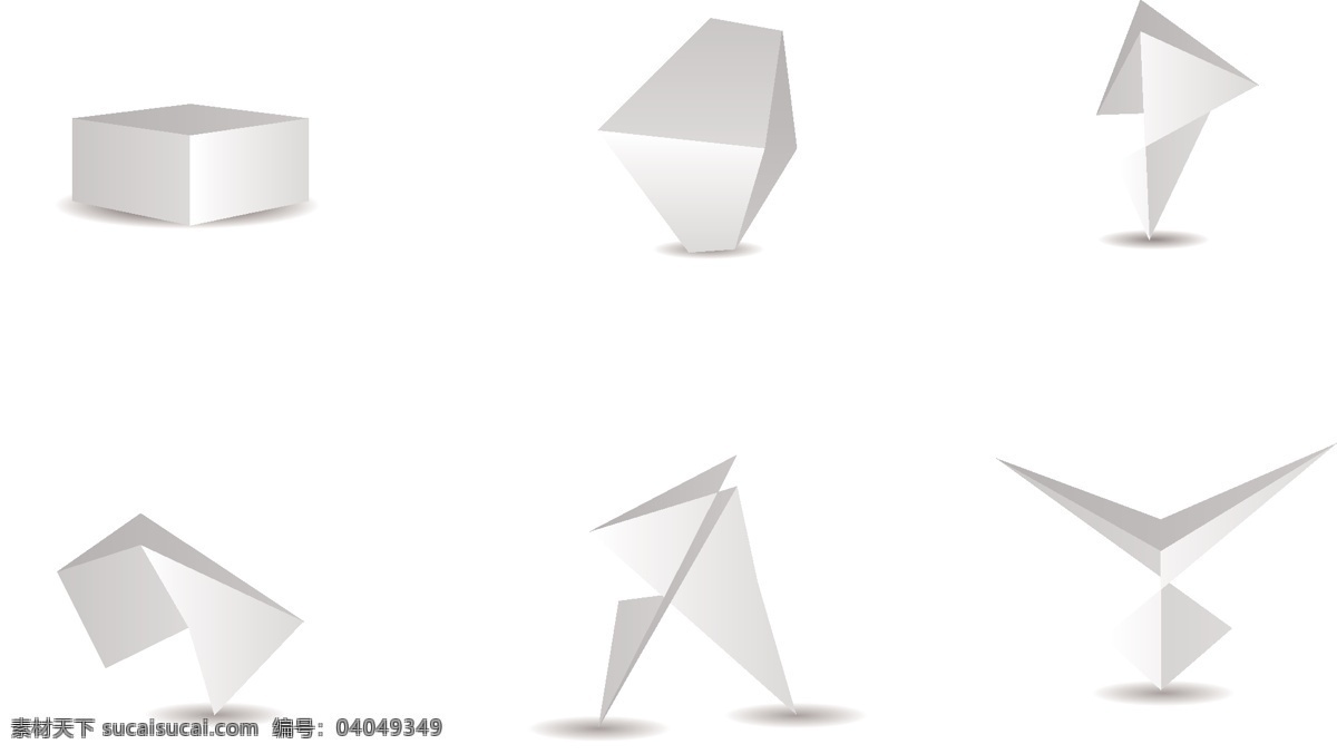 3d 折 纸片 矢量 立体 矢量素材 折纸 大声 多边 矢量图