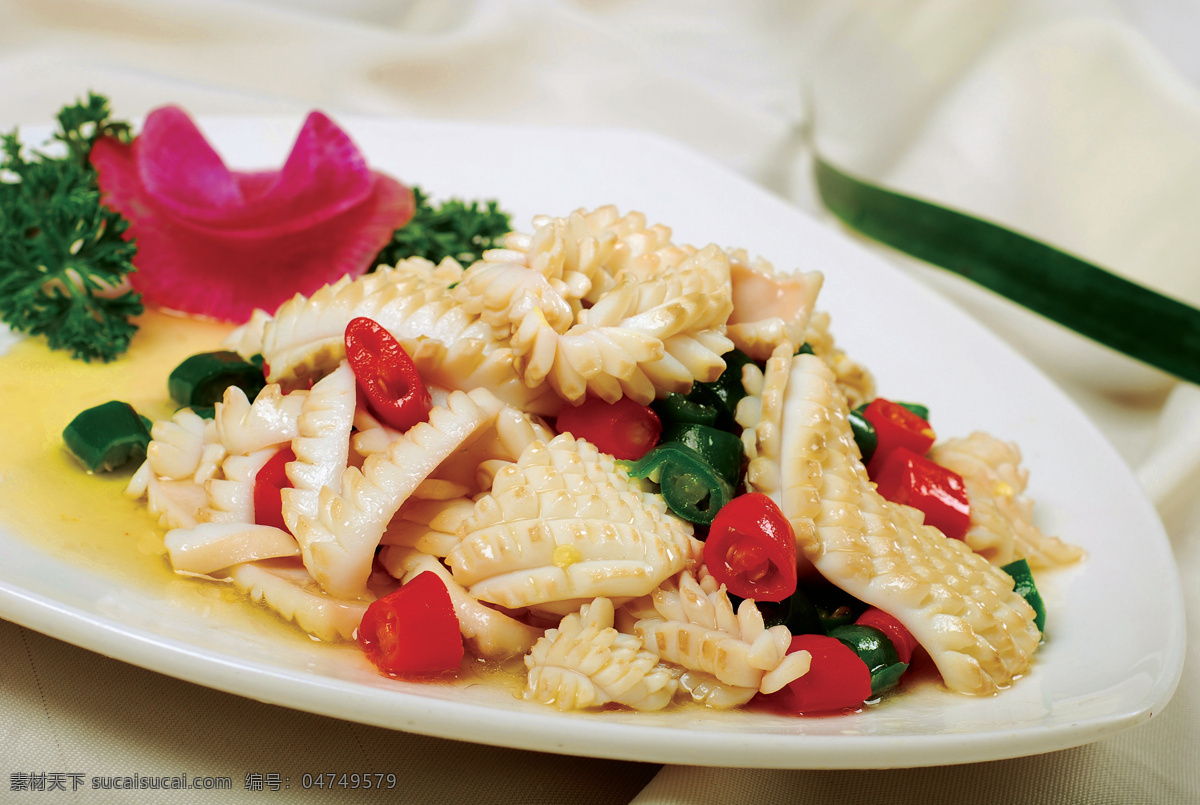 双椒鱿鱼花 美食 传统美食 餐饮美食 高清菜谱用图