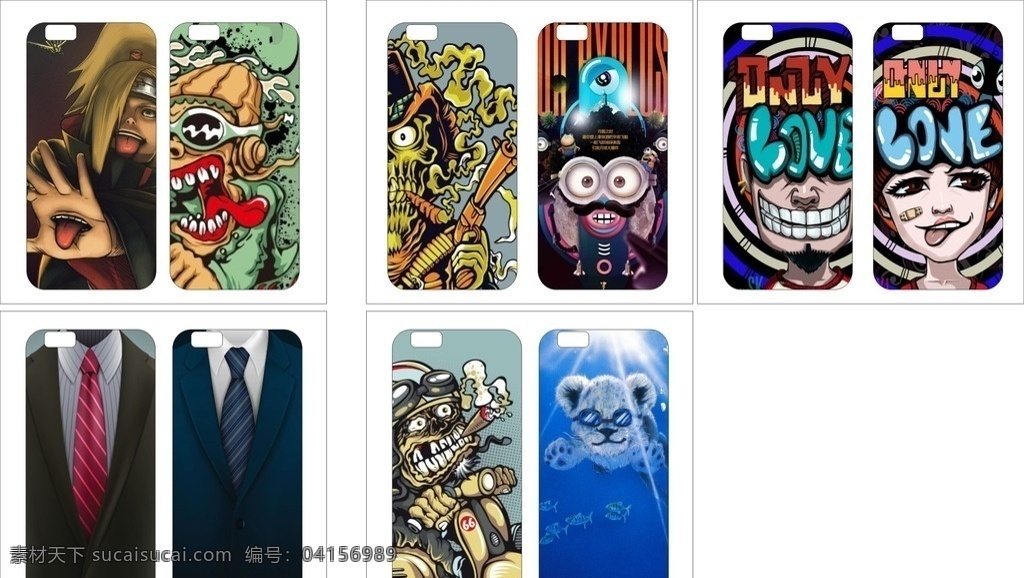 手机壳设计 手机壳 图案 卡通图案 动漫 卡通动漫 西服 名片卡片