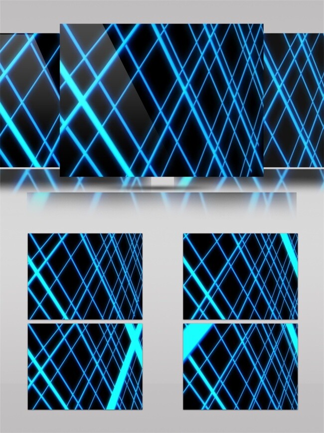 蓝色 交错 光束 动态 视频 星际 梦幻 高清视频素材 电脑屏幕保护 3d视频素材