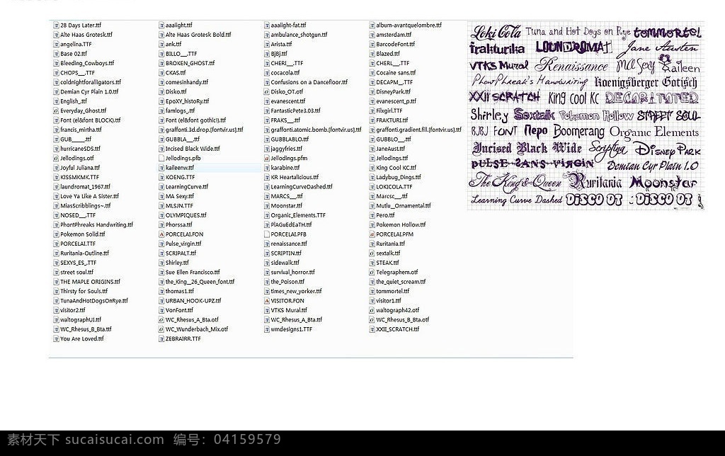款 英文 媒体 艺术设计 字体 130款 字体打包 艺术 常用 好看 漂亮 稀有 个性 专用 字库 ttf格式 字体下载 英文字体 源文件库 ttf