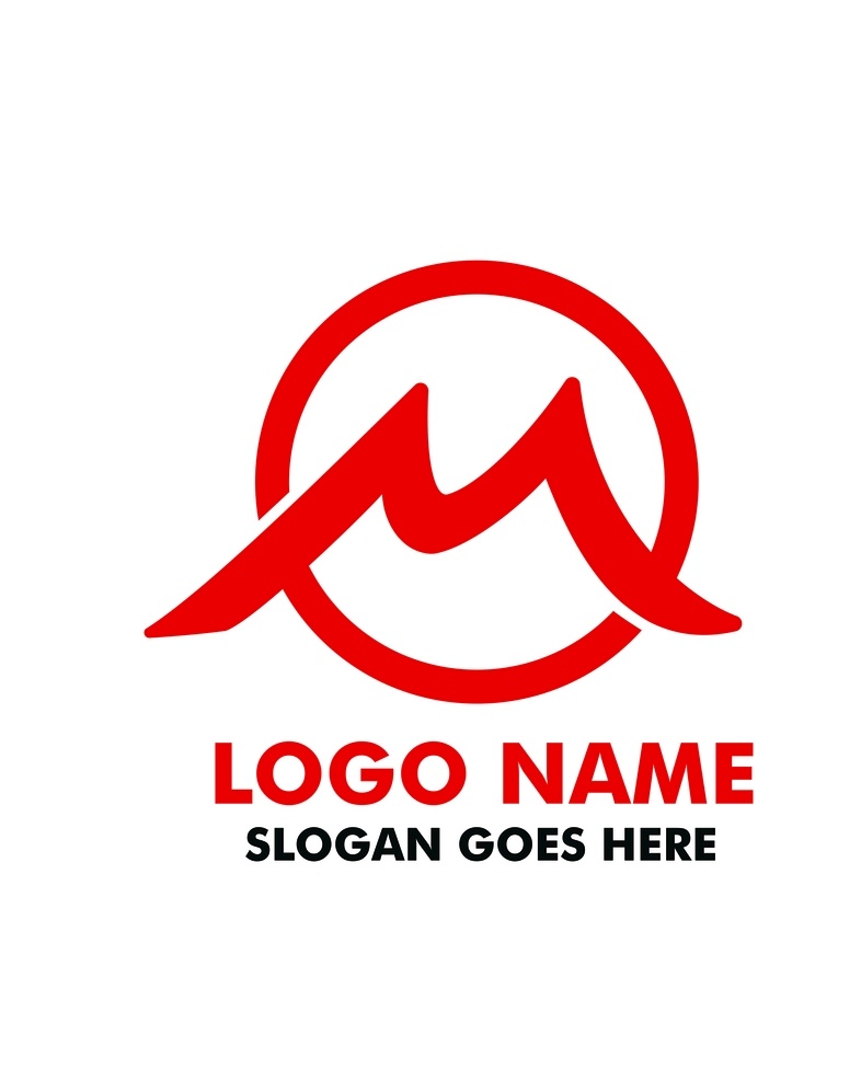 m字母 标识标志 logo 创意logo 红色 logo设计