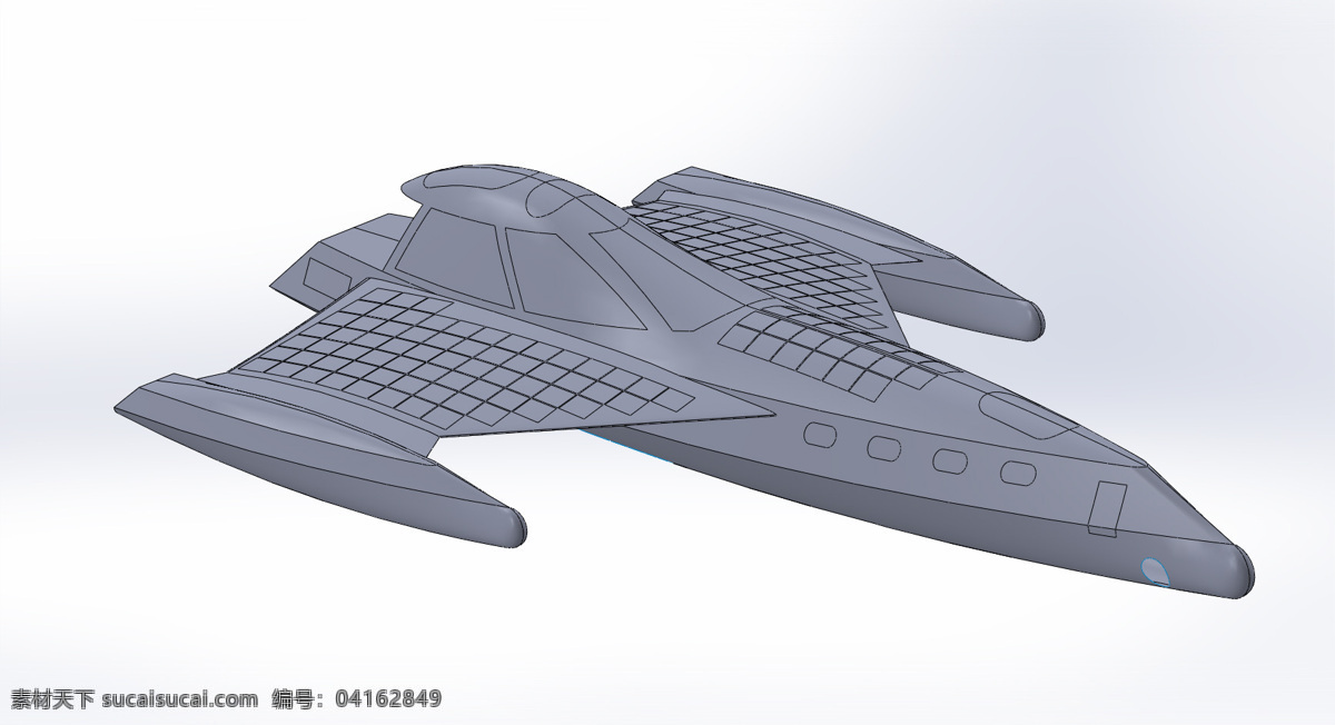 太阳 帆船 飞机 海洋 太阳能 游艇 驱动 板 3d模型素材 其他3d模型