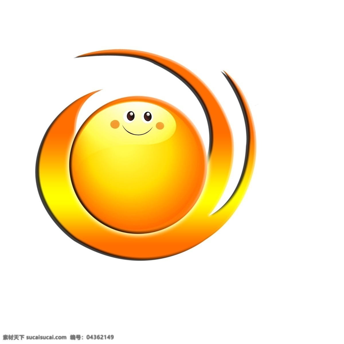 太阳logo 太阳 金色 黄色 笑脸 卡通 标志图标 其他图标