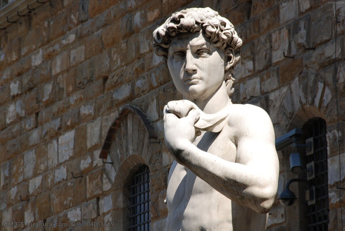 大卫像 佛罗伦萨 米开朗基罗 市政广场 托斯卡纳 意大利 雕塑 建筑园林