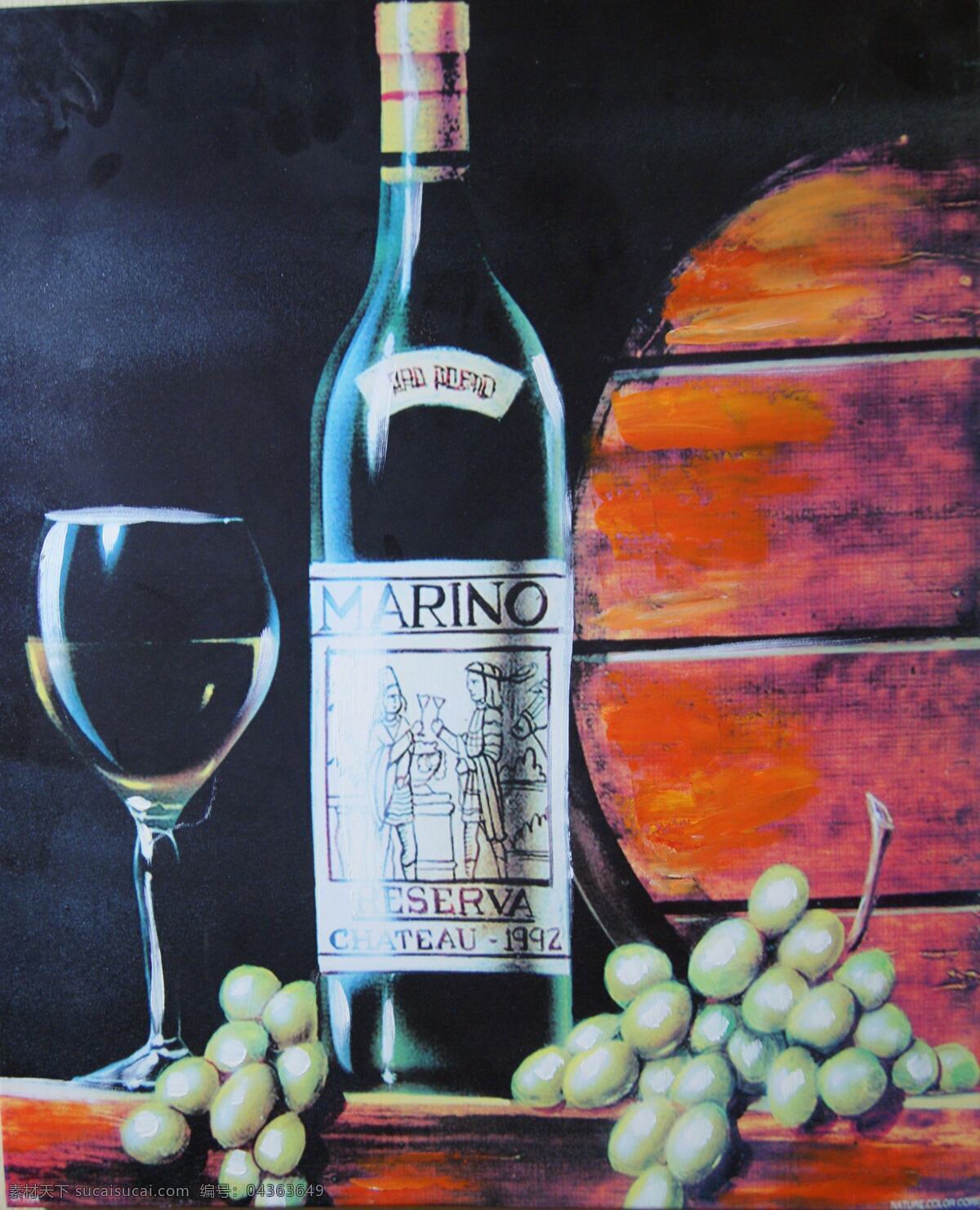 葡萄酒 油画 设计素材 模板下载 葡萄酒油画 杯子 葡萄 绘画书法 文化艺术 灰色