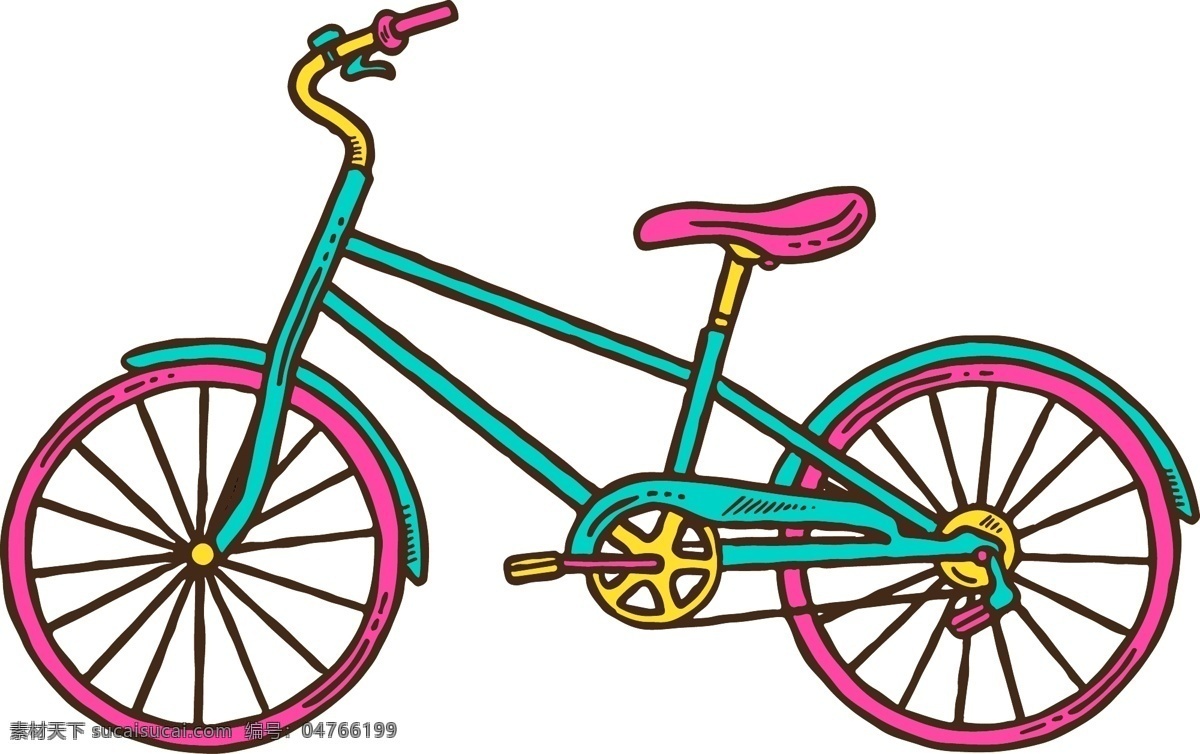 彩绘 拼 色 自行车 矢量 拼色 矢量素材 车 轮胎