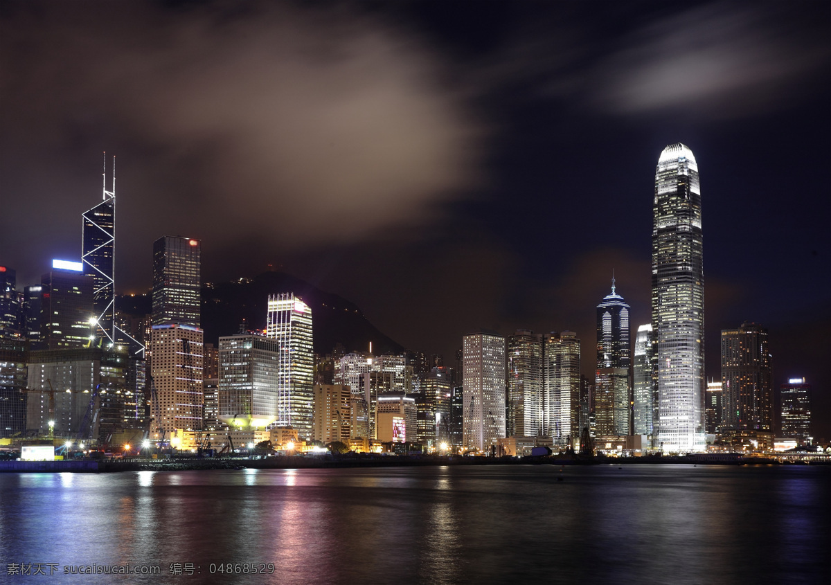 夜间 河边 城市 高楼 香港场景 香港 河岸 楼房 高楼大厦 夜景 河水 河流 灯光 高清图片 城市风光 环境家居