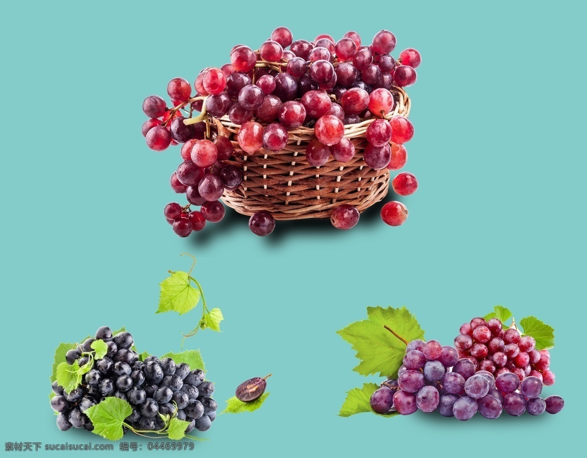 葡萄 水果 分层 素材图片 葡萄水果素材 分层素材 紫葡萄 红葡萄