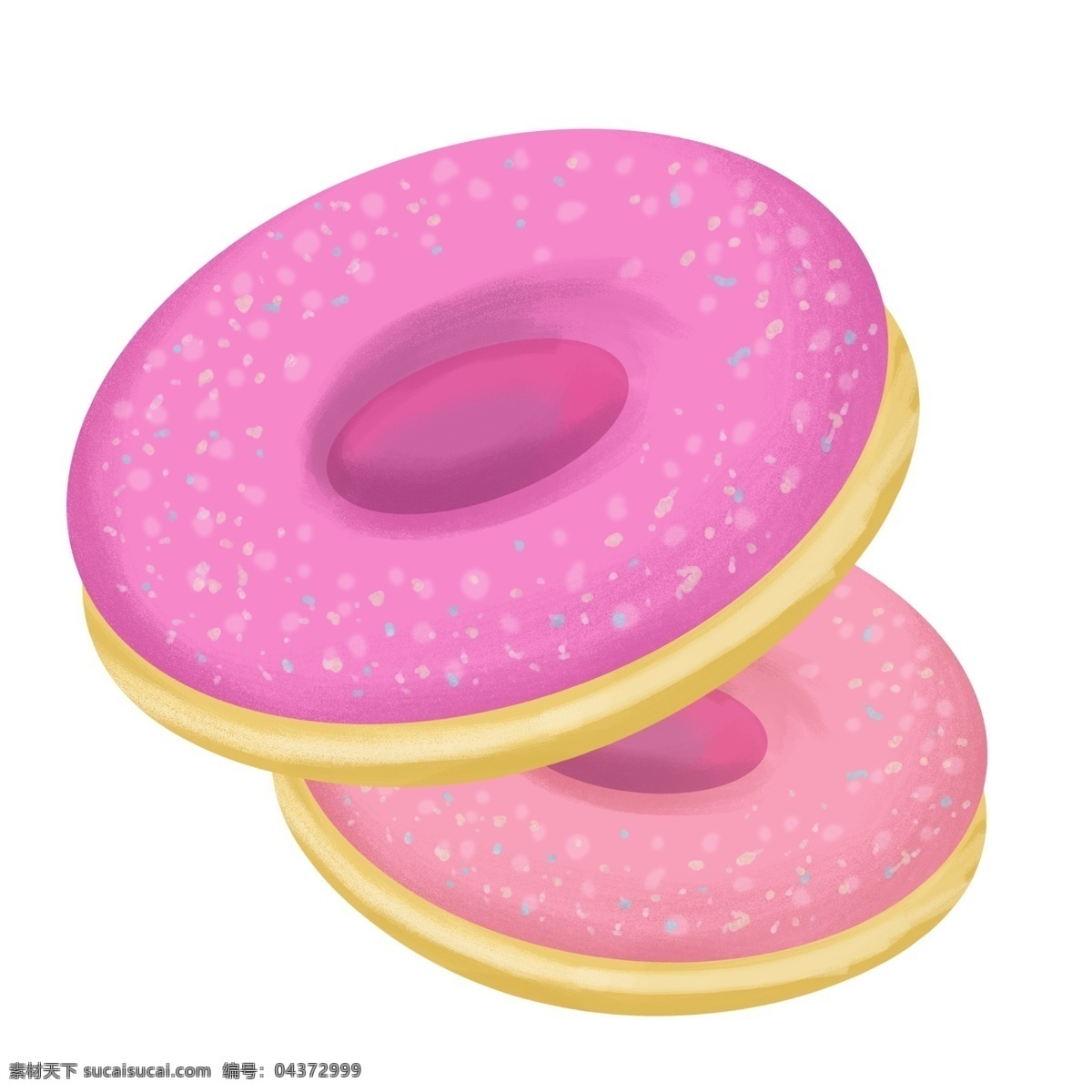 美味 粉色 甜甜 圈 甜品 面包圈 食品 粉色甜甜圈 奶油甜甜圈 糖霜甜品 奶油甜品 小面包 甜品零食 两个面包圈