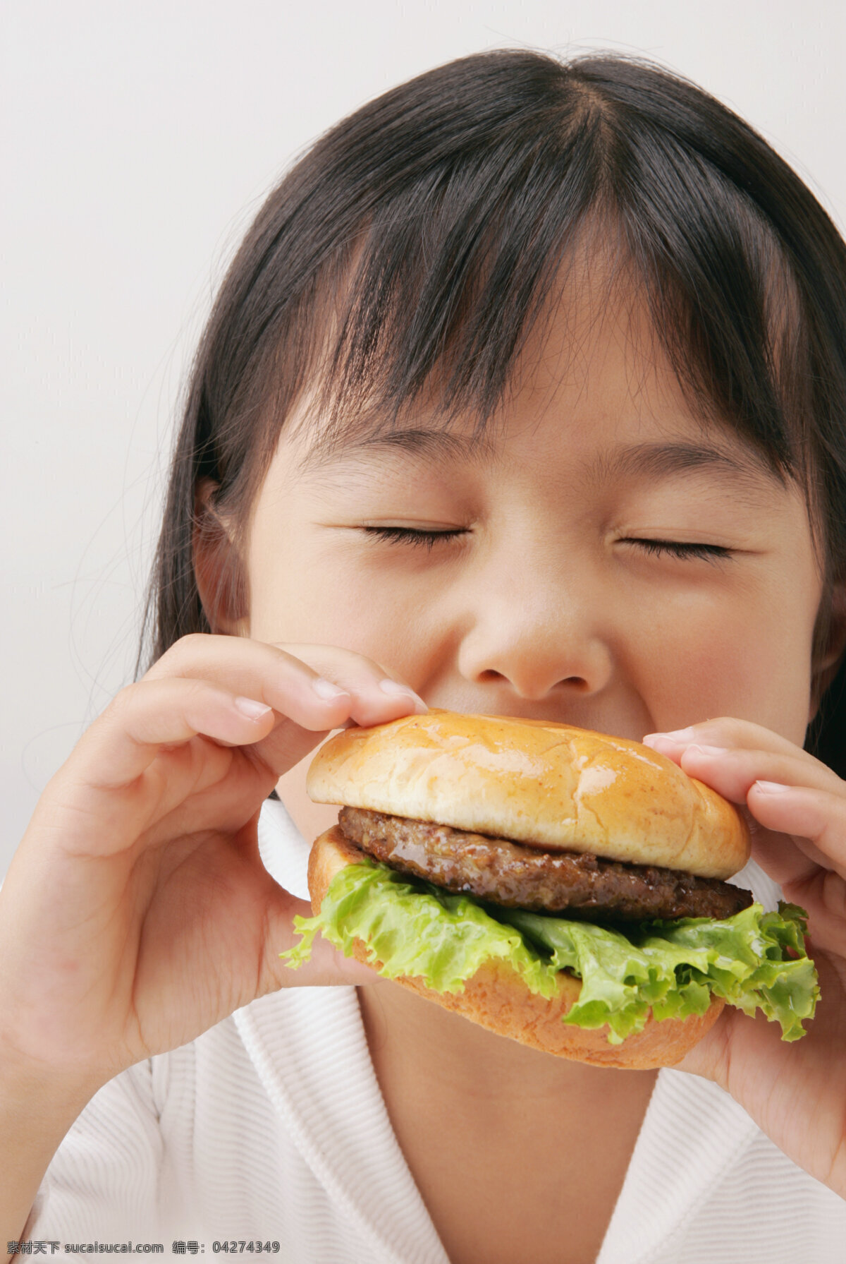 吃 汉堡 小女孩 美食 好味道 可爱 儿童 孩子 生活人物 人物图片