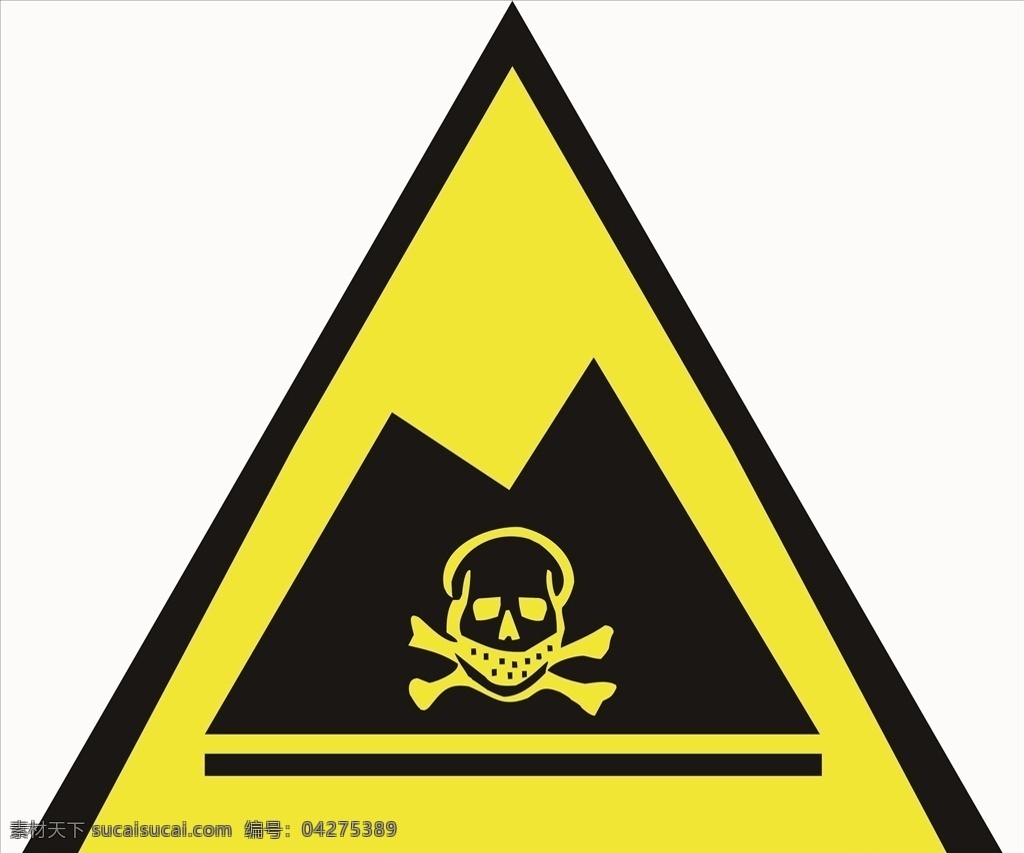 安全标识 安全 标识 骷髅 危险 三角形