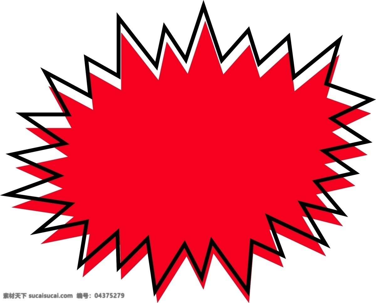 波普 风 爆炸 对话框 元素 图案 红色 黑框 元素图案 爆炸框 波普风