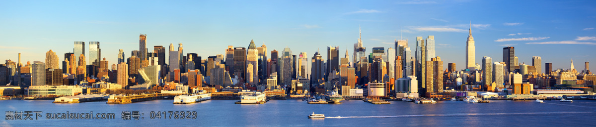 美丽 纽约 巨幅 风景 曼哈顿 纽约风景 摩天大楼 美丽城市风景 城市风光 城市景色 高楼大厦 繁华都市 环境家居 蓝色