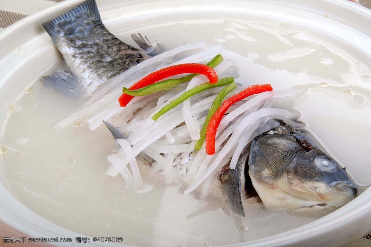 银丝鲫鱼 萝卜丝鲫鱼汤 鲫鱼汤 萝卜丝 中华美食 传统美食 餐饮美食