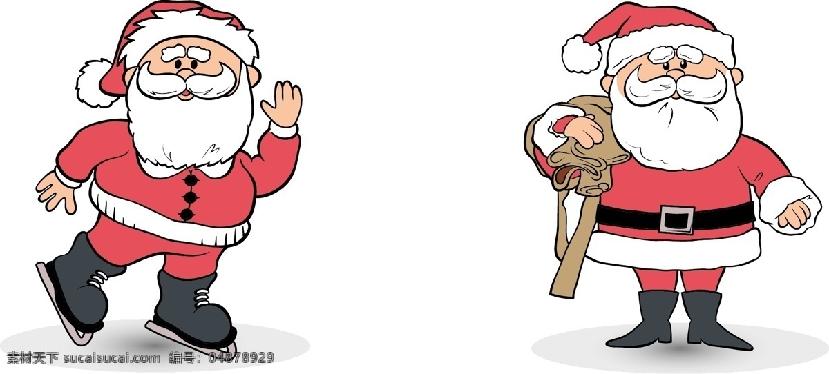 圣诞老人图片 圣诞老人 圣诞节 礼物 尼古拉斯 白胡子 圣诞 卡通素材 动漫动画