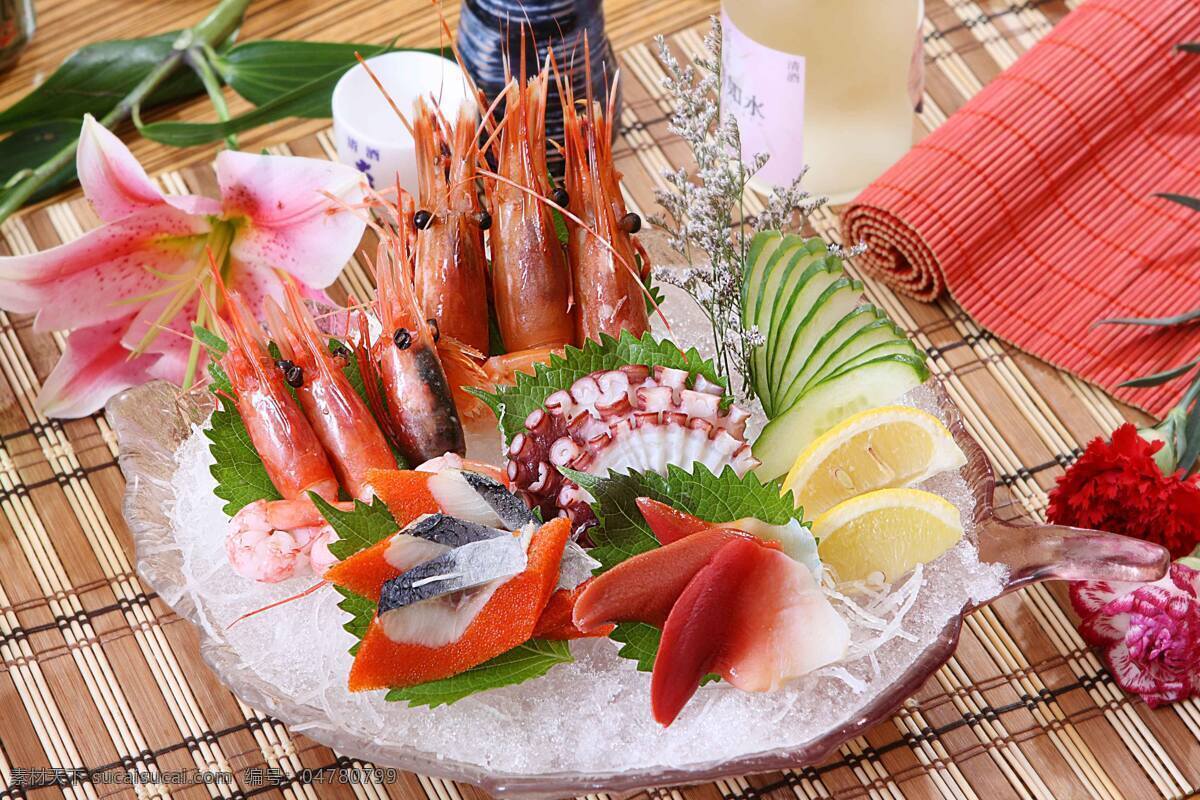 刺身 日本料理 生鱼片 海鲜 料理 美食 花卉 传统美食 餐饮美食