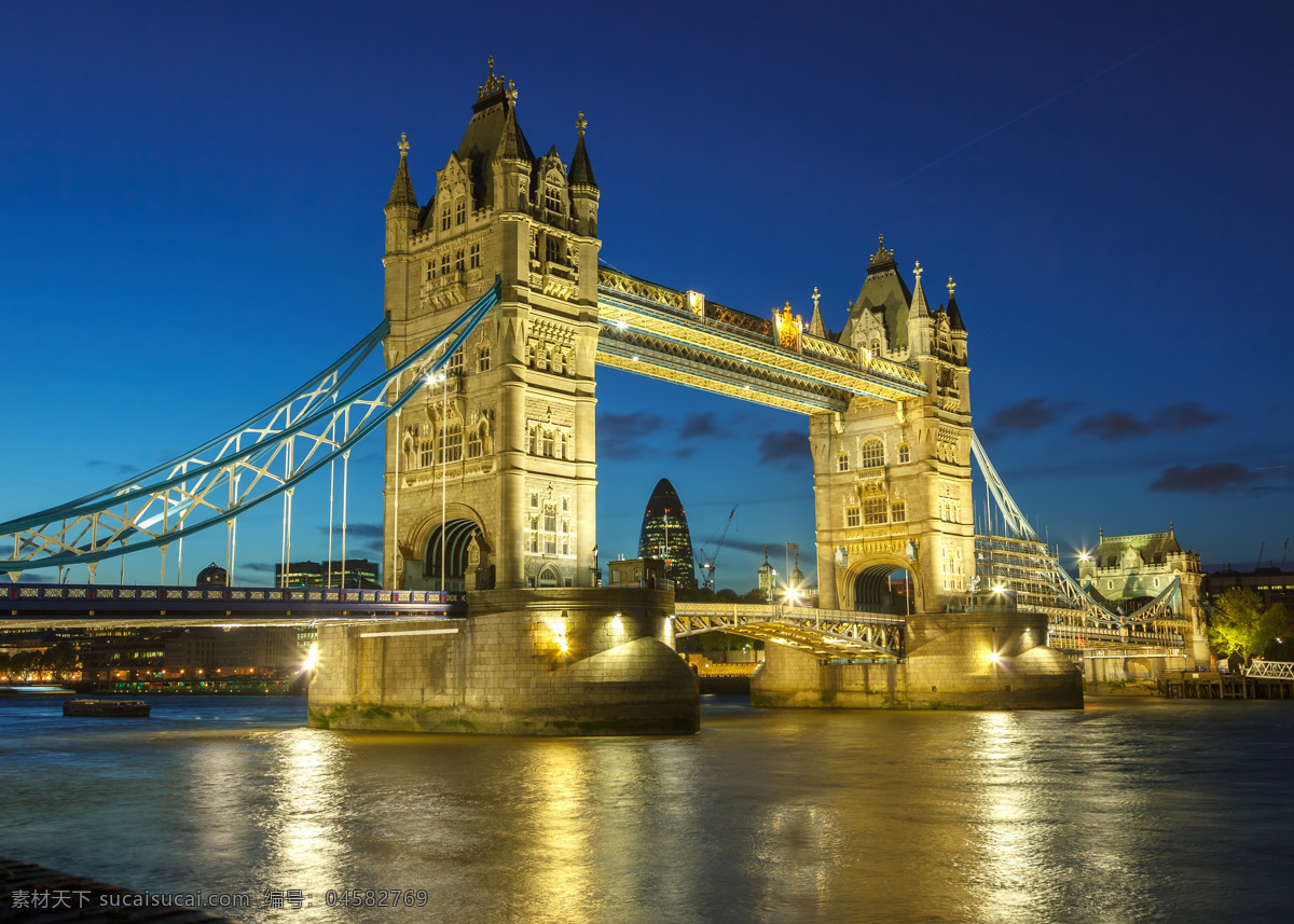 英国塔桥夜景 伦敦街道 伦敦风景 欧美风格 英国风景 名胜古迹 外国风景 旅游图片 桥 自然景观 蓝色