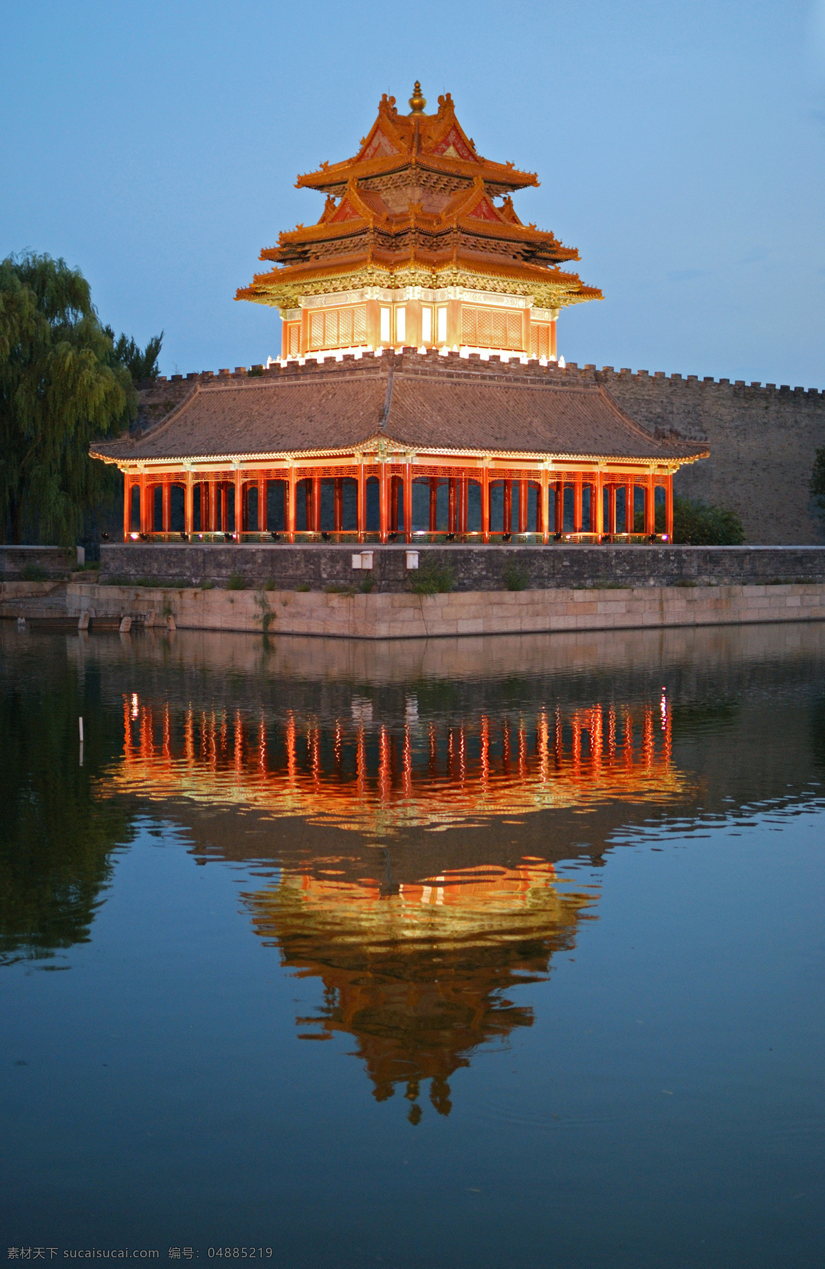 故宫角楼 旅游 中国 北京 建筑 历史文化 古迹 故宫 角楼 夜景 园林建筑 建筑园林