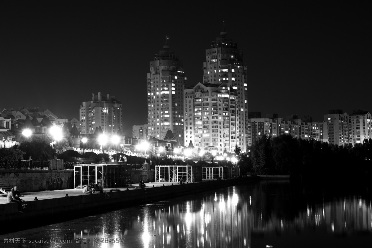 城市的夜景 城市 夜晚 夜景 灯光 建筑物 高楼 城市风光 环境家居 黑色