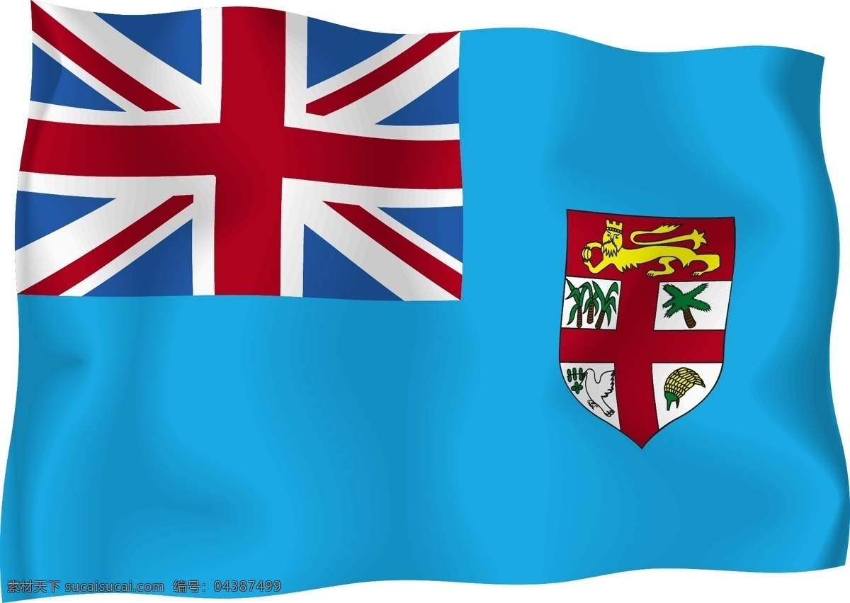 斐济国旗矢量 蓝色
