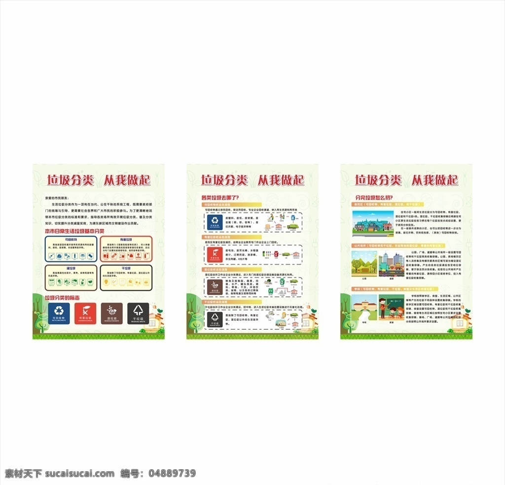 垃圾分类海报 coreldraw 垃圾 分类 海报 dm 单页 提示 告示 上海 建筑 环保 绿色 中国建筑