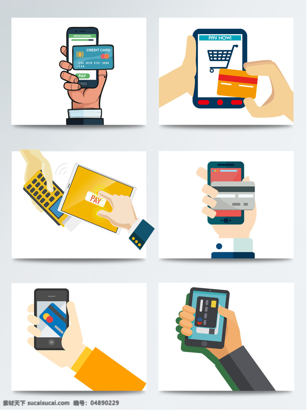 手绘 手机 付款 手持 电子货币 电子商务 金融机构 卡通 手持卡 手机支付 刷卡 图标 网购支付 网上超市 移动支付 元素 支付方式