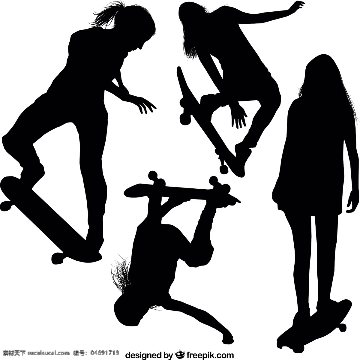 滑板女孩剪影 人 运动 健身 板 街 黑 现代 训练 城市 人的剪影 滑板 溜冰鞋 青春 文字 生活方式 黑板 锻炼