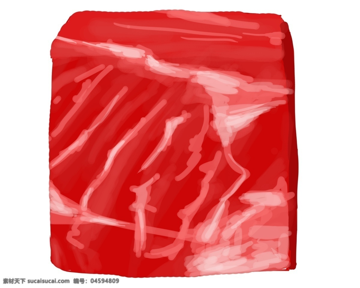 方形 卡通 肉 块 插画 肉类 食材烹饪食材 卡通食物插画 红色肉块 方形肉块 精美的肉块 创意食材插画