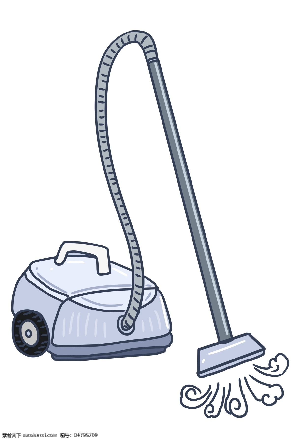吸尘器 的卡 通 插画 蓝色的吸尘器 世界卫生日 卡通插画 清理工具 清洁 打扫 清扫垃圾 吸尘器插画