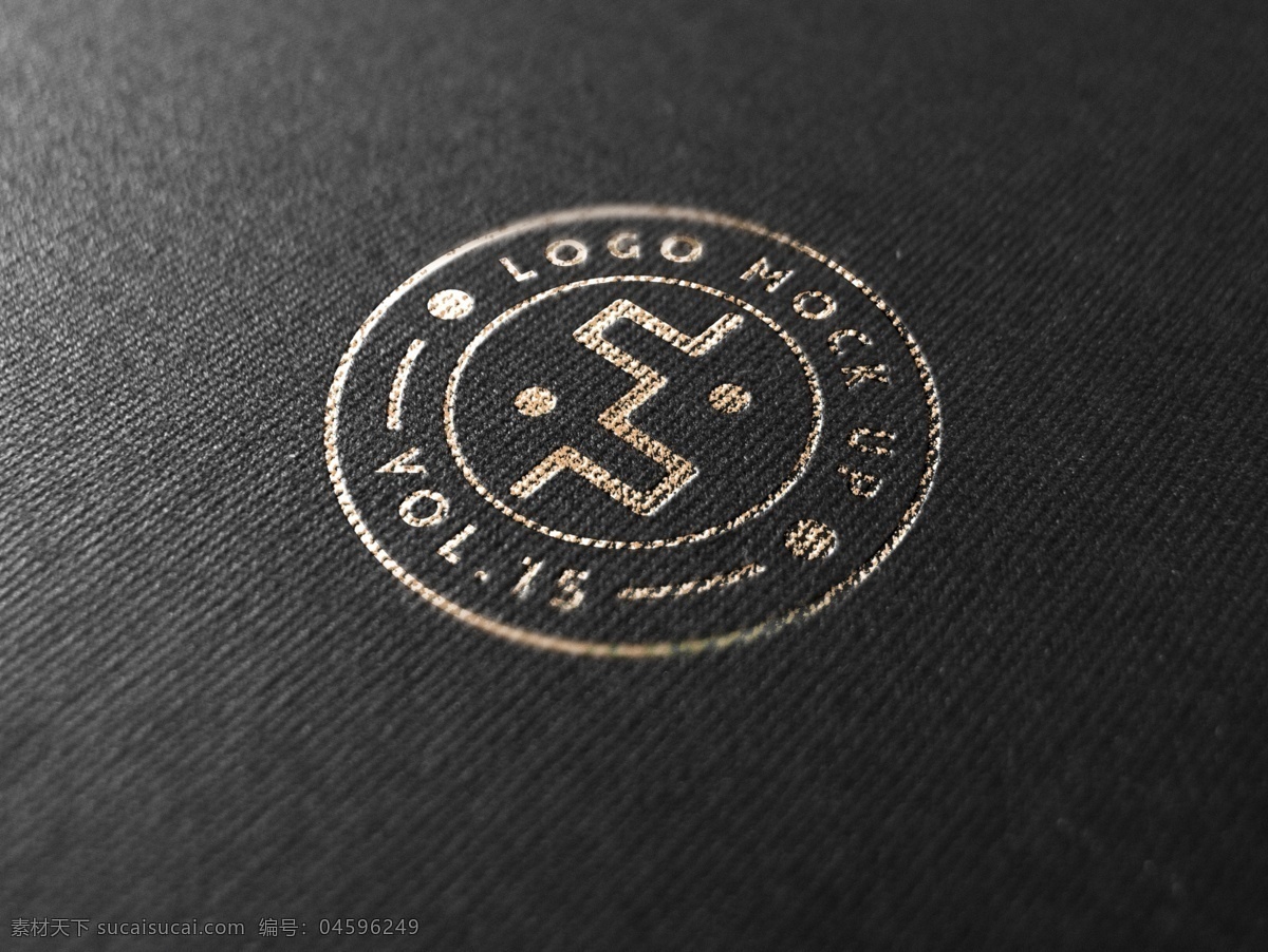logo 效果 样机 织物 黑色