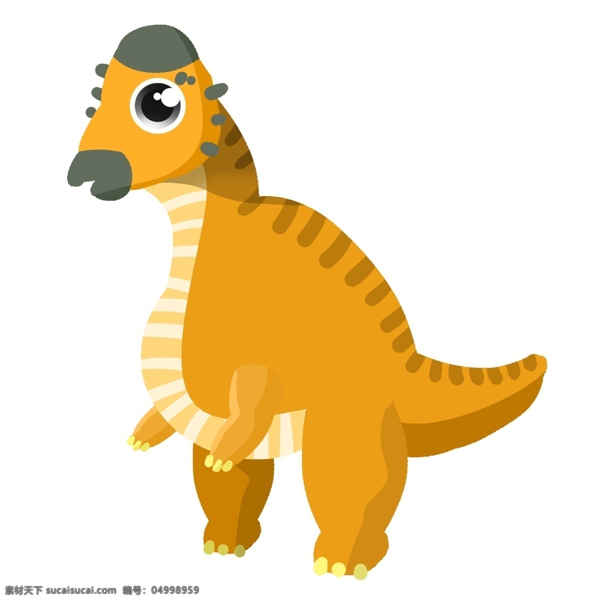 黄色 可爱 恐龙 插画 高大的恐龙 可爱恐龙 恐龙插画 儿童玩具恐龙 可爱插画