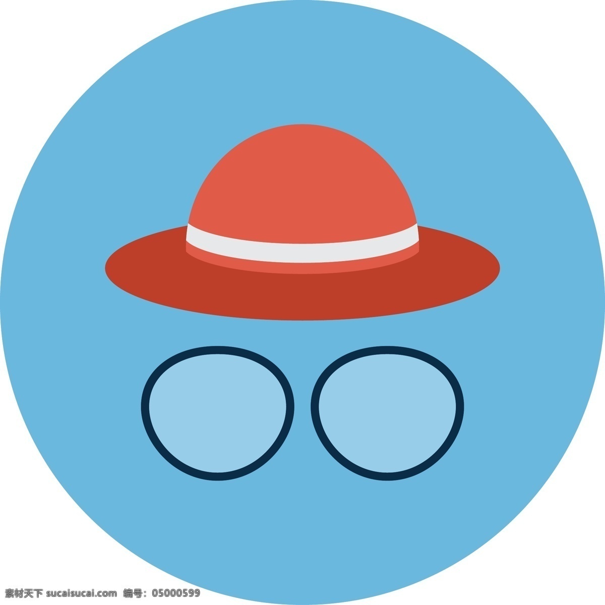 扁平 帽子 眼镜 app 图标
