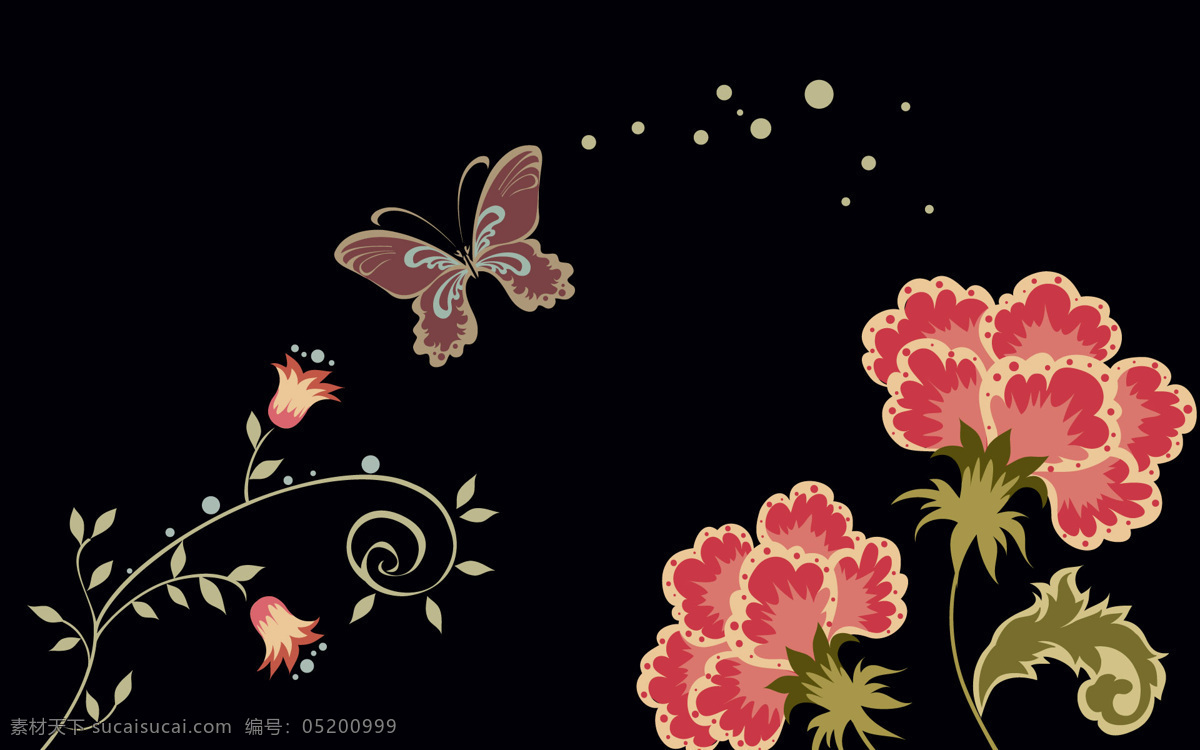 qq 背景图片 qq背景图片 空间 背景素材 蝴蝶 花 设计图