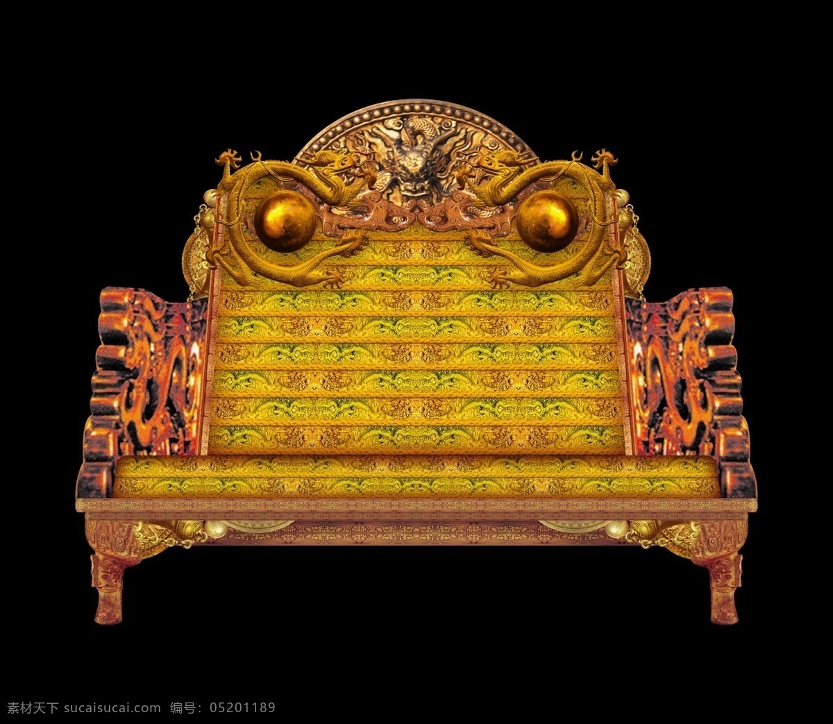 龙椅 中国 皇室 家具 古典花纹 古典图案 中国传统花纹 分层素材 海报素材图案 黑色