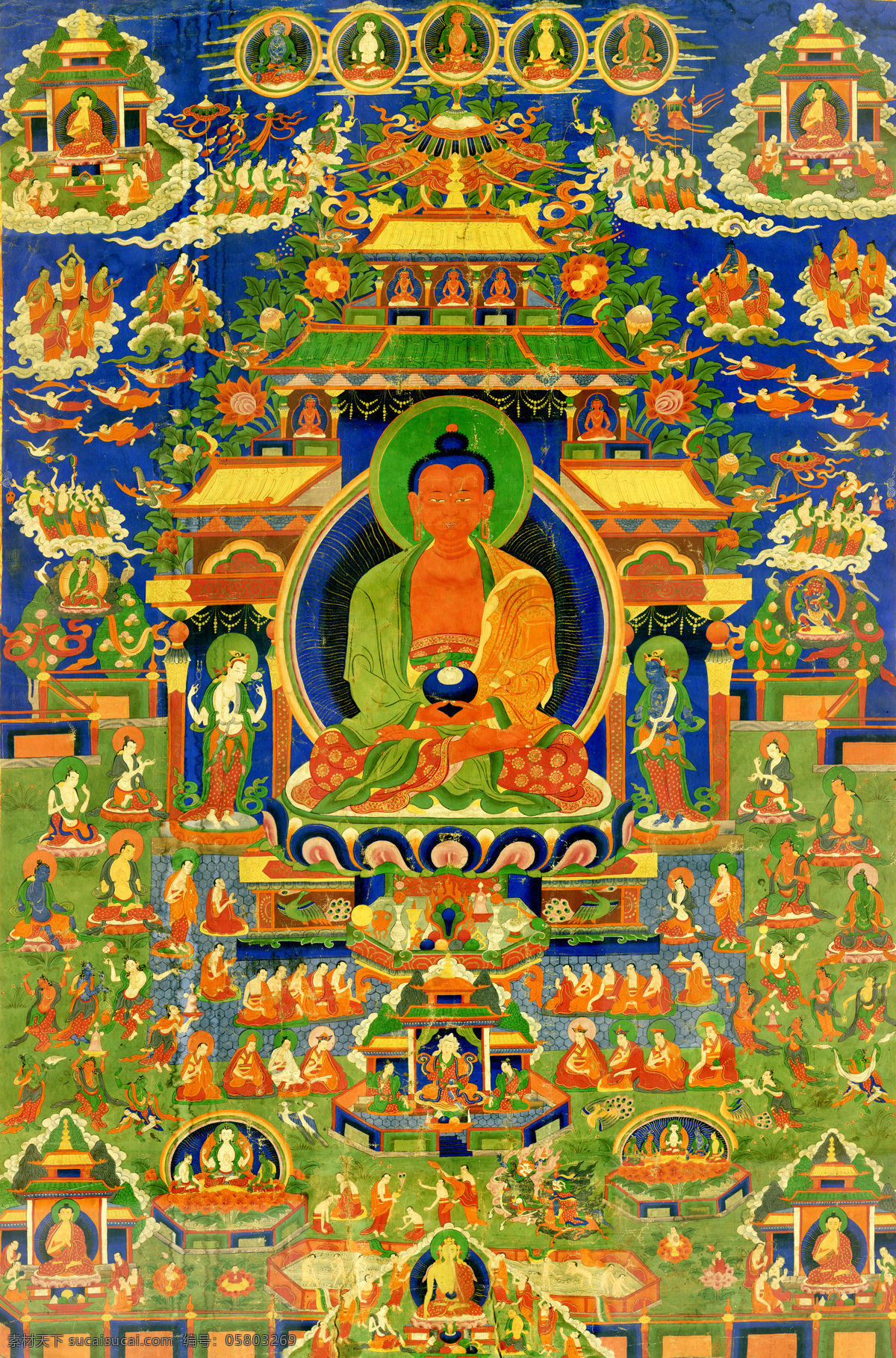 唐卡 佛教 藏传佛教 佛 宗教 宗教信仰 菩萨 西藏 民族 工艺 花纹 极乐世界 绘画 艺术 绘画书法 文化艺术