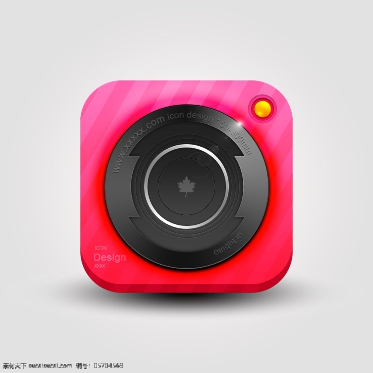 写实相机 红色相机 icon 镜头 高光 阴影 渐变 web 界面设计 中文模板