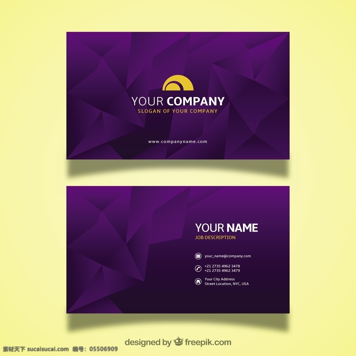 紫色 多边形 名片 商标 商务 抽象 卡片 模板 几何 办公室 颜色 展示 文具 公司 抽象标志 企业形象 品牌 现代