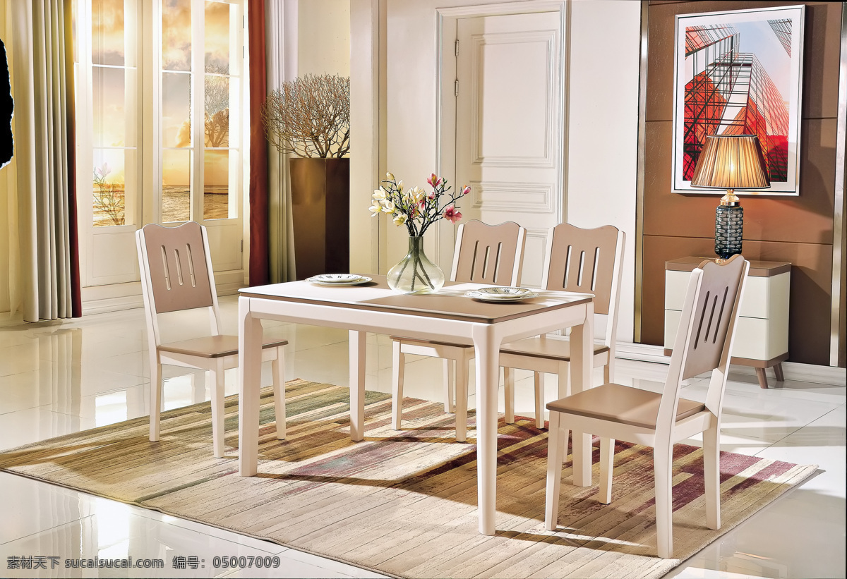 餐桌 家具 家居 休闲 简约 时尚 浅色 环境设计 家居设计