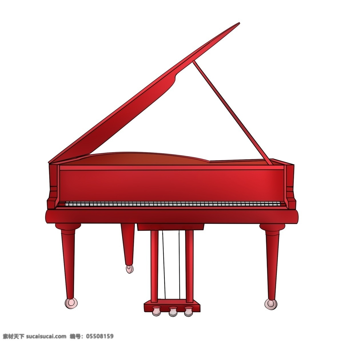 红色 钢琴 装饰 插画 红色的钢琴 乐器钢琴 漂亮的钢琴 创意钢琴 立体钢琴 精美钢琴 卡通钢琴