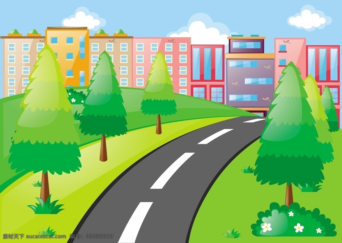 城市背景设计 背景 树 城市 道路 壁纸 颜色 多彩的背景 树木 建筑物 色彩 城市建筑 背景色 彩色