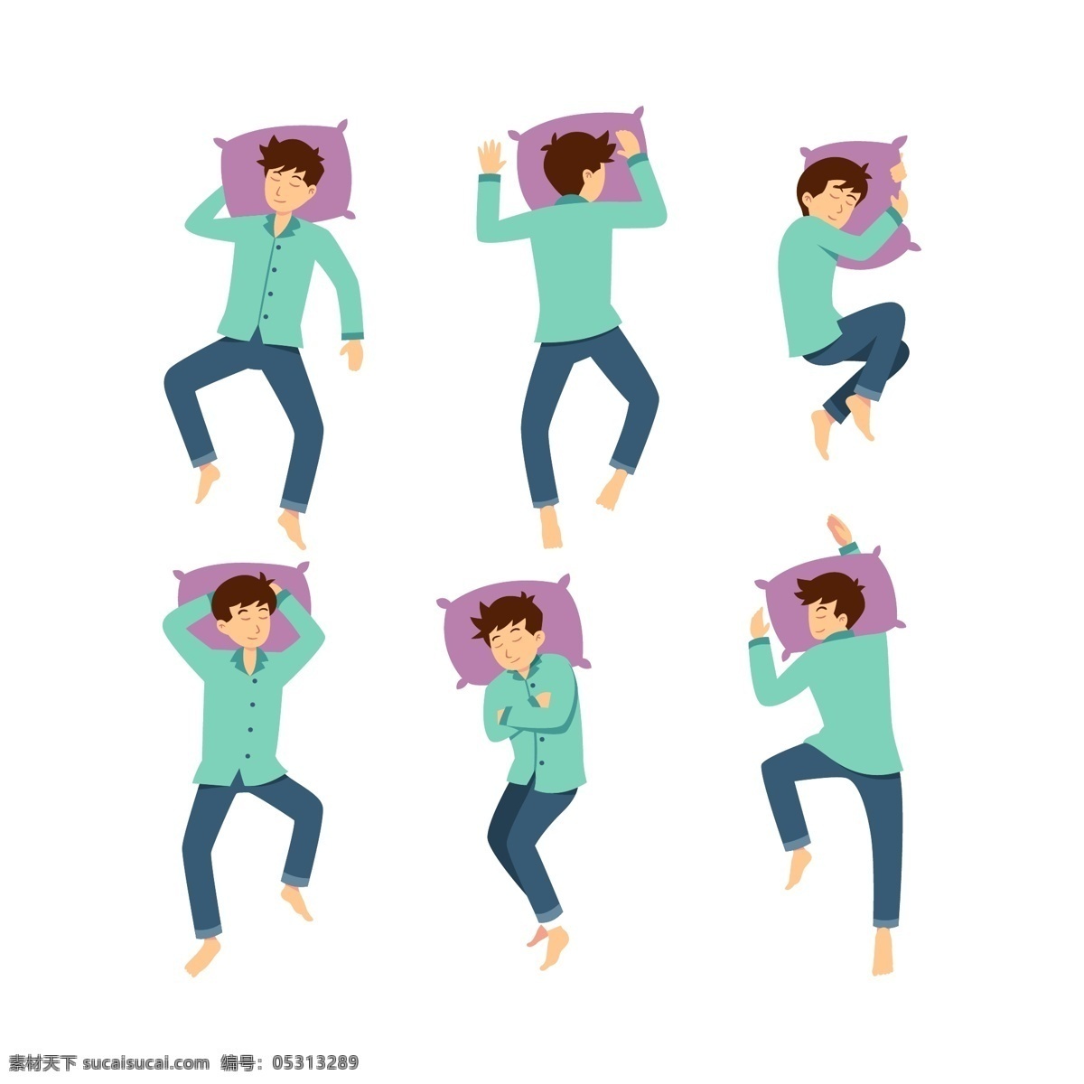 睡姿图片 睡姿 睡觉 休息 睡眠 失眠 生理现象 晚上 夜晚 睡觉姿势 睡着 睡眠状态 卡通设计