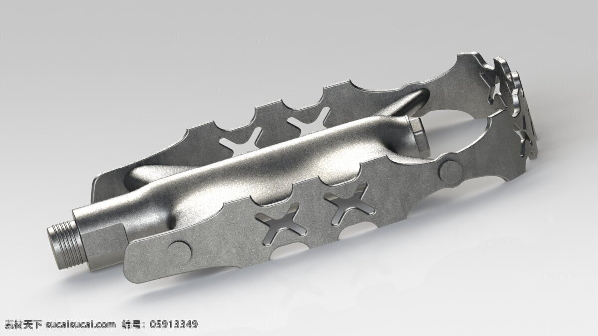 自行车的踏板 2011 踏板 自行车 solidworks igs 黑色