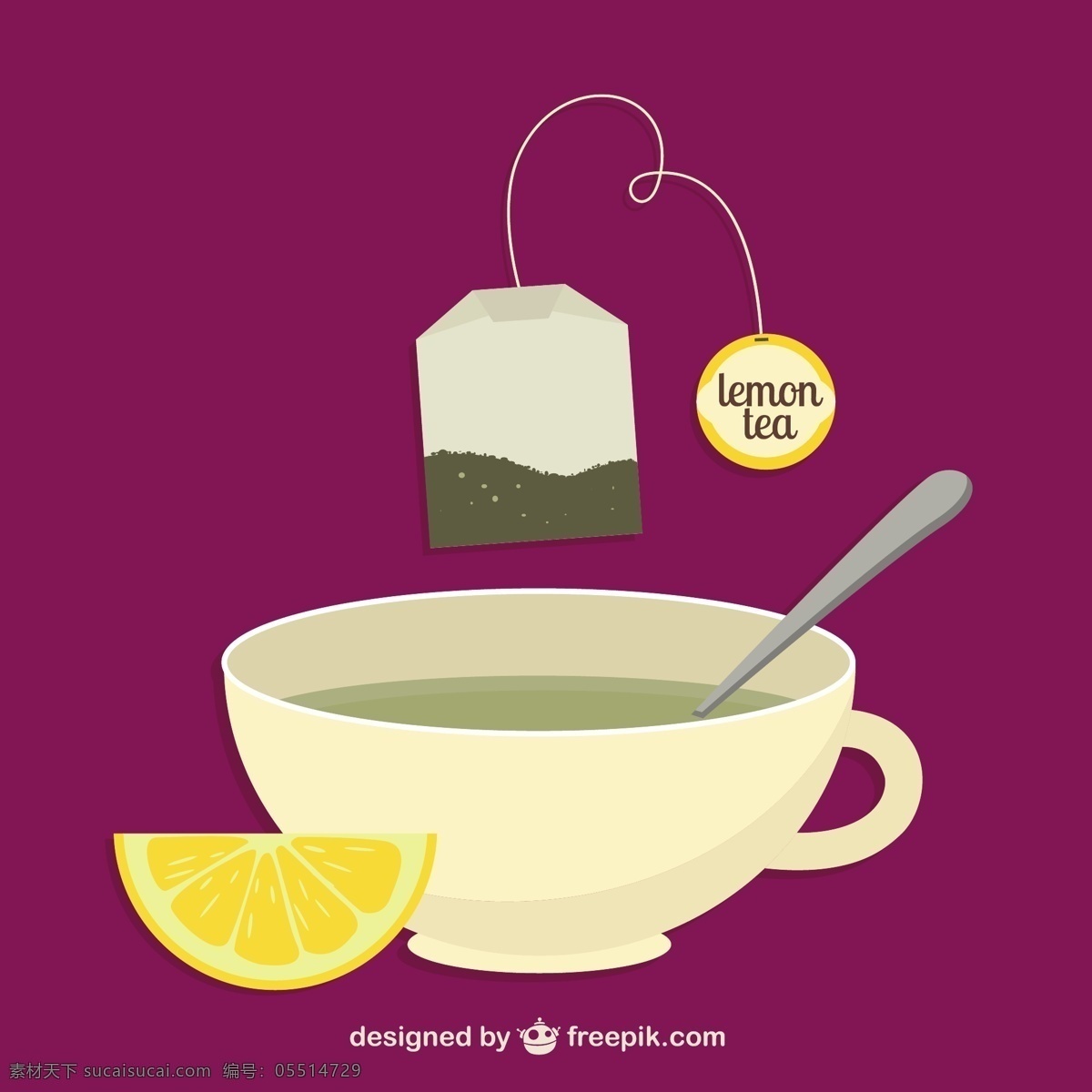 柠檬茶 袋 杯 载体 茶 袋子 柠檬 茶杯 茶袋 紫色