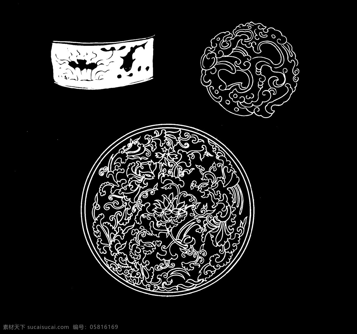 经典纹样 陶瓷图案 纹样 传统纹饰 装饰图案 传统文化 陶器 瓷器 团花 卷草 分层 源文件