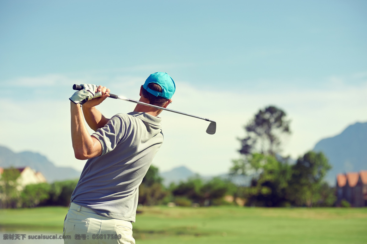 高尔夫球 男士 背景图片 男人 休闲运动 草地 运动员 体育运动 生活百科 青色 天蓝色