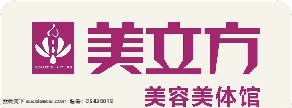 美容 美体 美甲 美立方 字体设计 logo设计